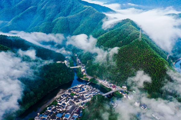 流口镇:雨后初霁宛如仙境_休宁县人民政府